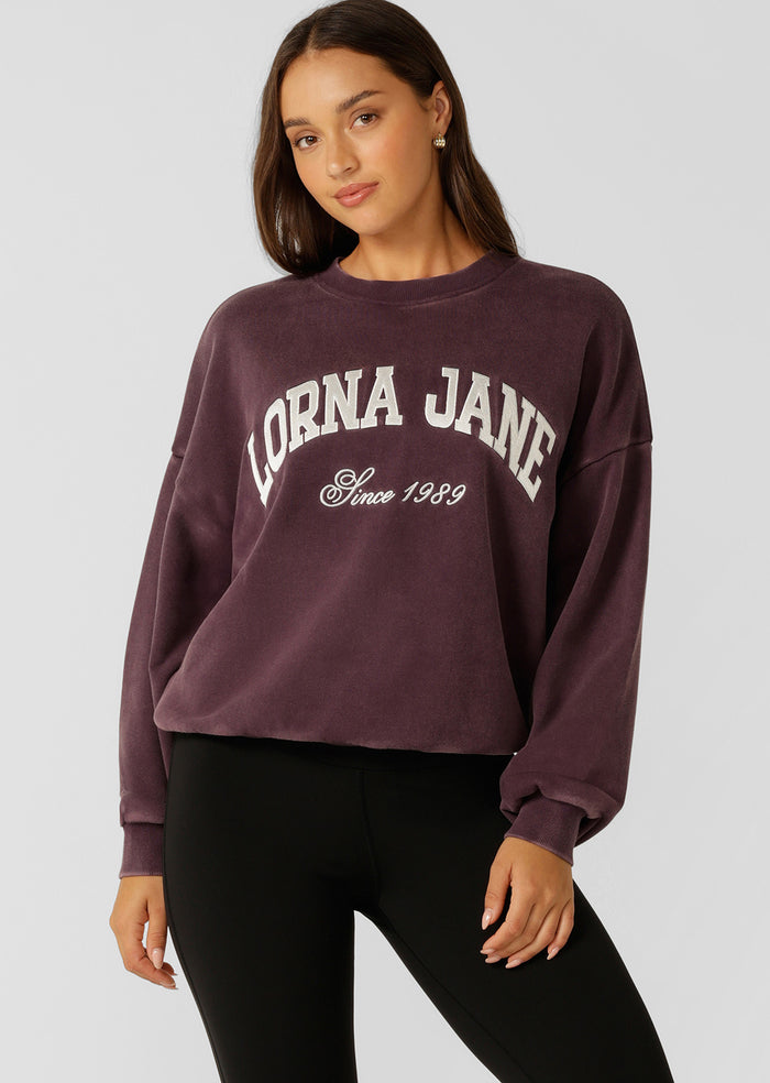 New Sport Washed Sweatshirt Plum