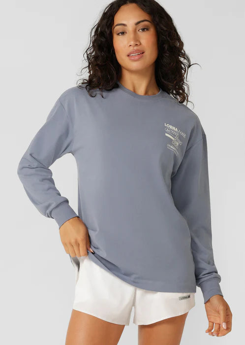 Momentum Plush Long Sleeve T-Shirt - Gravity Grey