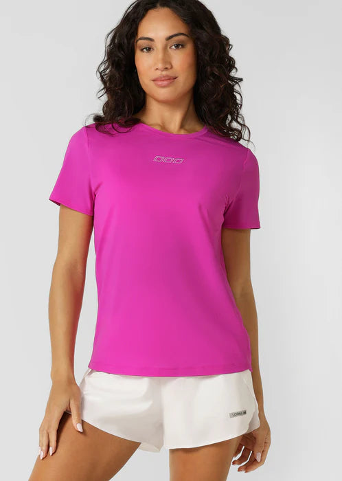 Never Give Up Active T-Shirt - Electric Pink