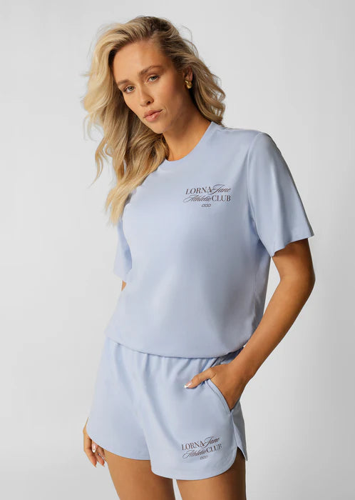 Athletic Club Relaxed Shorts - Oxford Blue - $99 T-SHIRT & SHORT SET