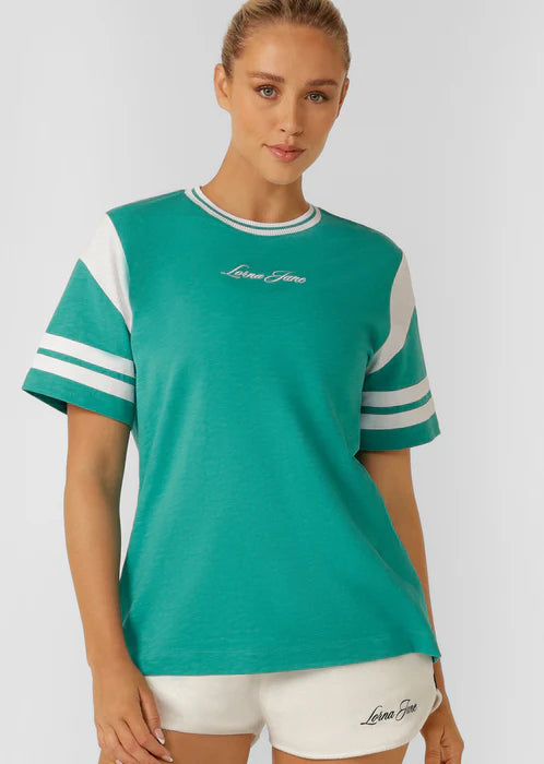 Varsity Blues Relaxed T-shirt - Spring Green