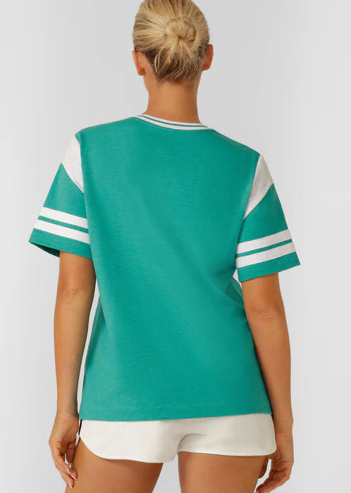 Varsity Blues Relaxed T-shirt - Spring Green