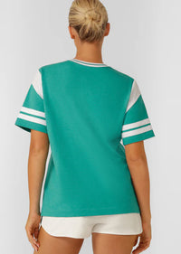 Varsity Blues Relaxed T-shirt - Spring Green