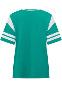 Varsity Blues Relaxed T-shirt - Spring Green