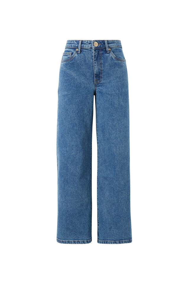 Evie Core Wide Leg Jean - Fresh Indigo