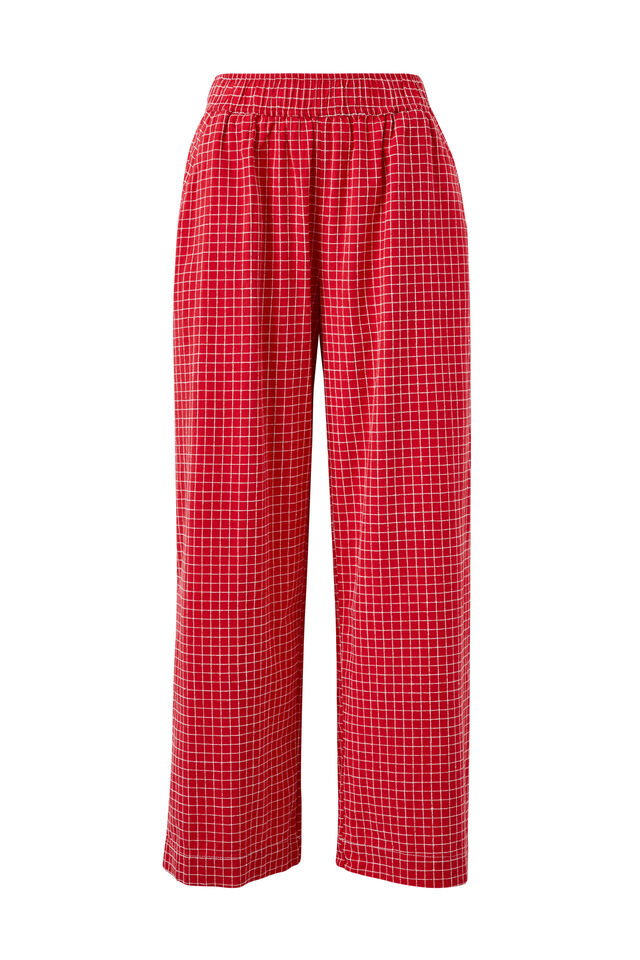 The Lounge Pant - Red White Check