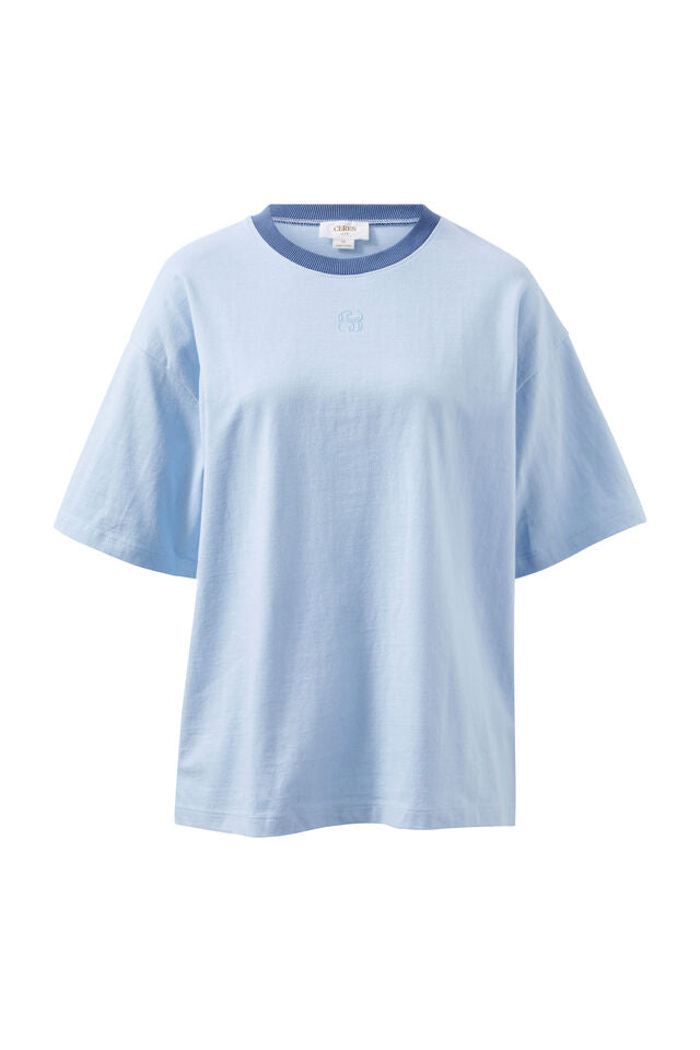 Ringer Tee - Chalk Blue/Moonlight