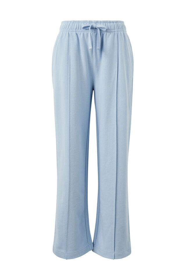 Gracie Relaxed Pin Tuck Trackpant - Chalk Blue