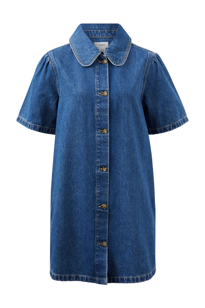 Sienna Denim Dress - Fresh Indigo
