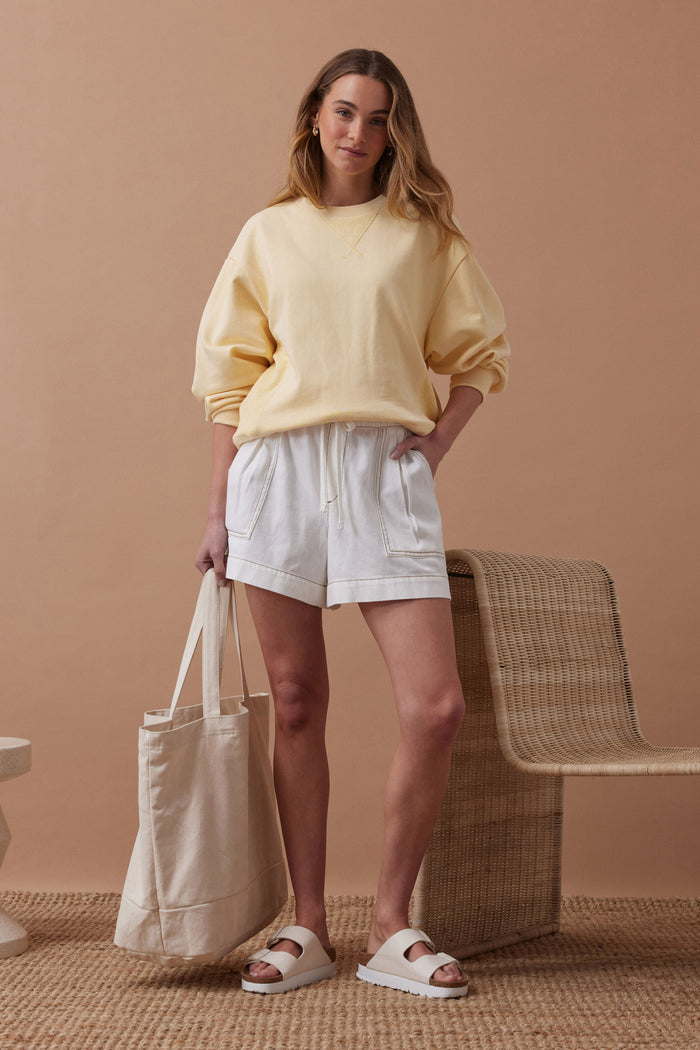 Ruby Reverse Panel Crew - Sunny Yellow