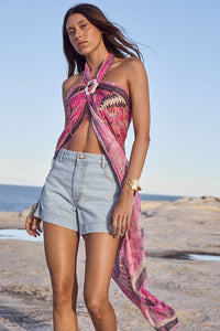 Volcano Goddess Travel Scarf - Hibiscus