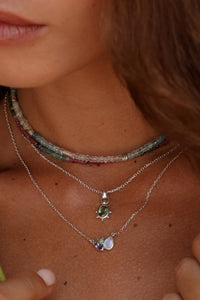 Gia Apatite Silver Necklace
