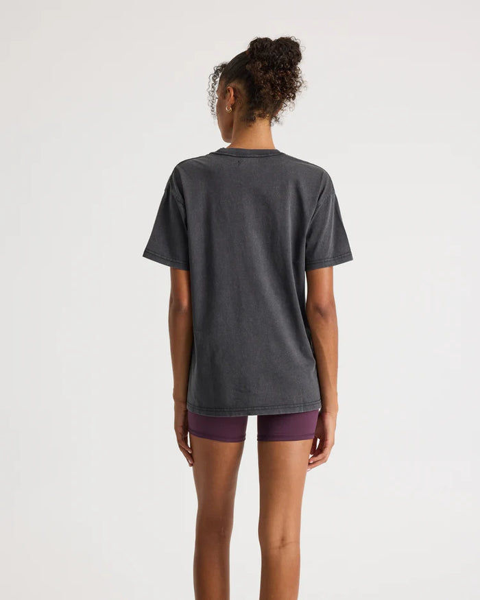 Thrive Tee - Black Snow Wash Stacked Script