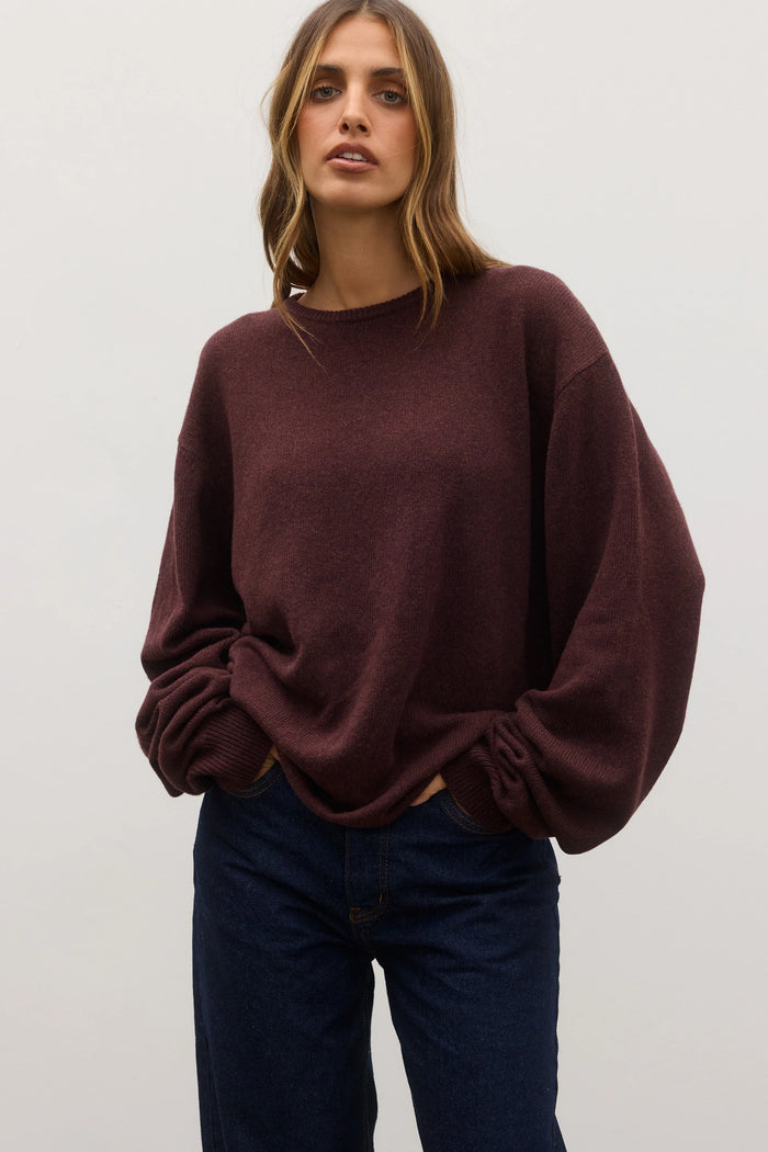 Cora Crew Neck - Plum