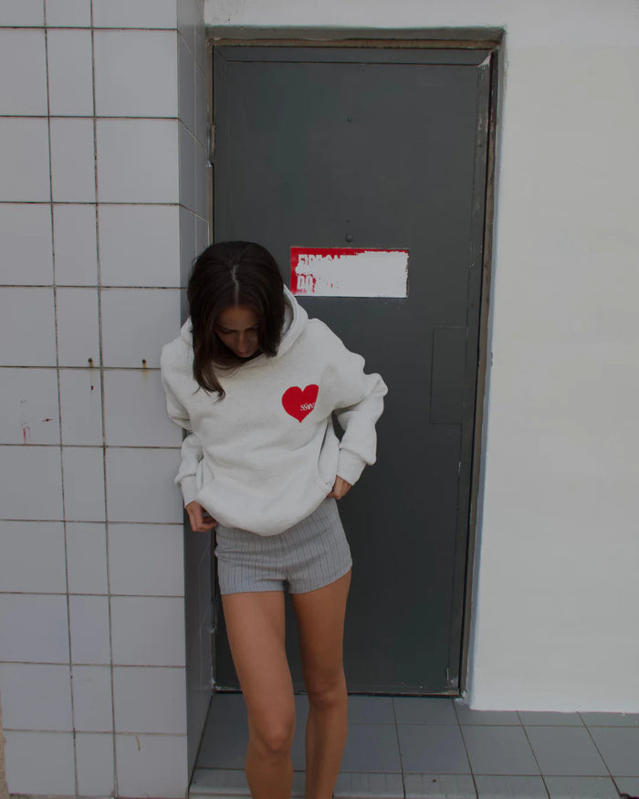 Grey Heart Hoodie