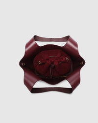 Paisley Handbag - Burgundy