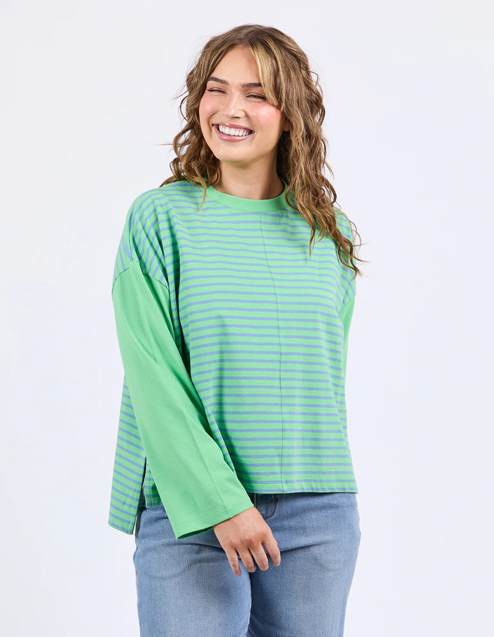 Kova Sweat - Dusk Blue And Green Stripe