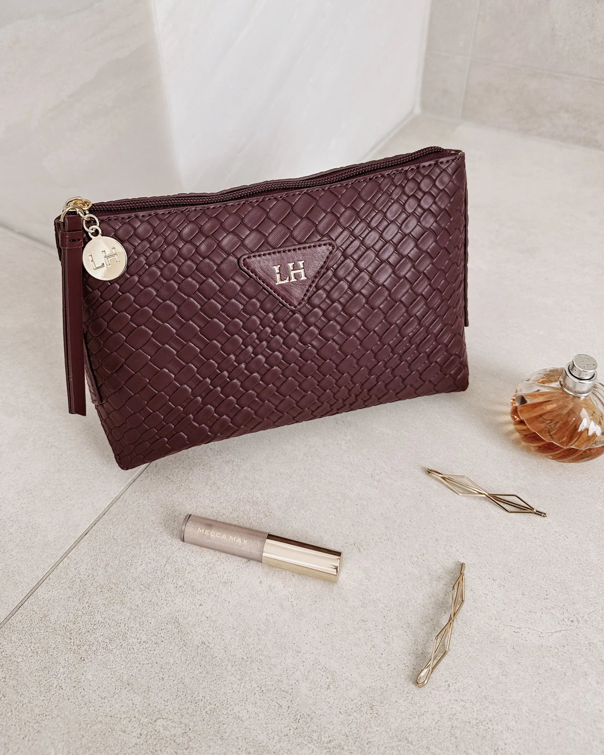 Carlo Makeup Bag - Burgundy