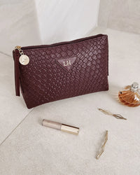 Carlo Makeup Bag - Burgundy