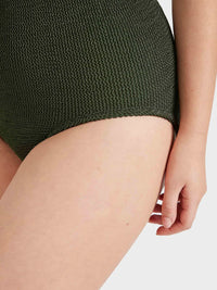 Coverage Celine Swim With Tonal Hoops - Metallic Khaki