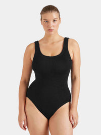 Coverage Square Neck Swim - Black
