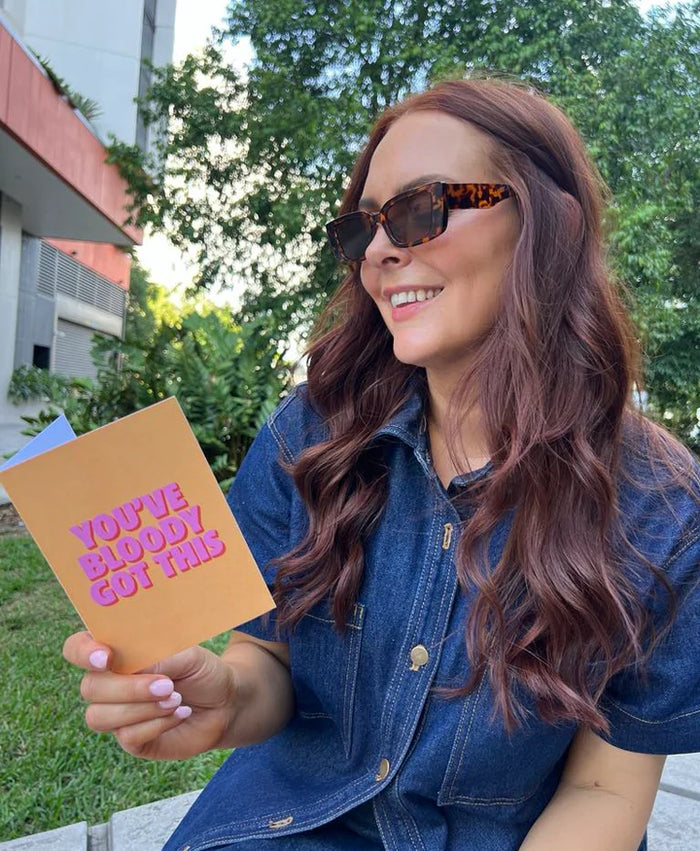 You've Bloody Got This - Cream & Orange Life Events Greeting Card