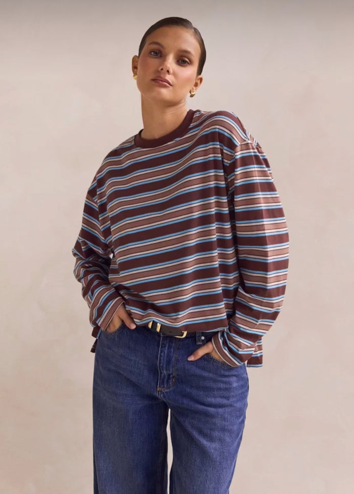 Bonnie Brown Stripe Top