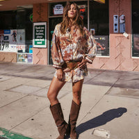 Volcano Goddess Shirt Dress - Coconut