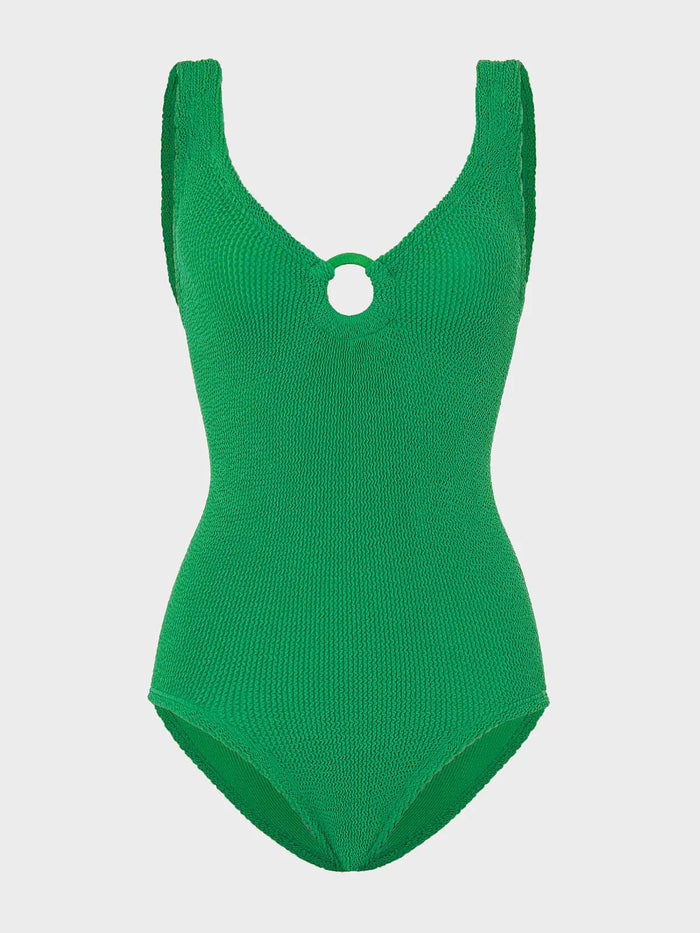 Coverage Celine Swim With Tonal Hoops - Emerald