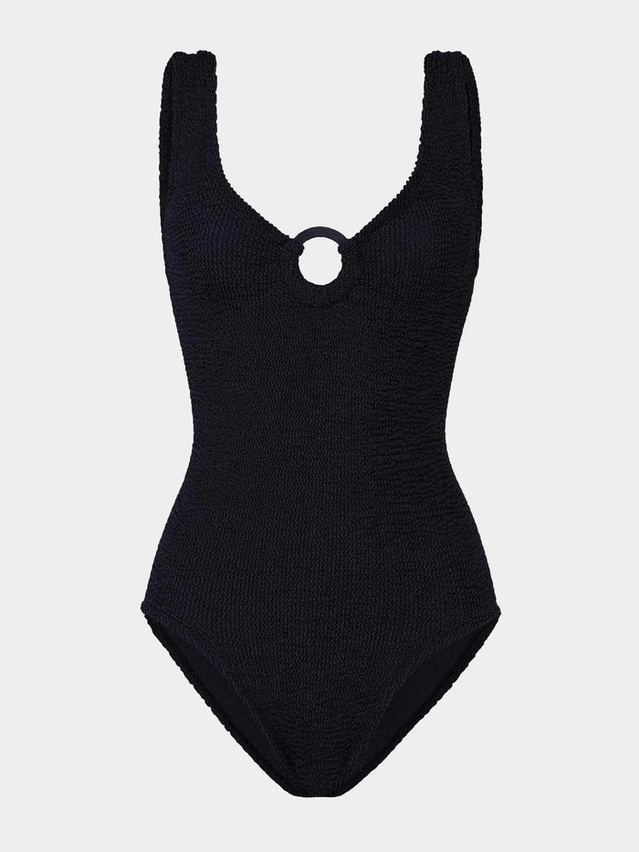 Coverage Celine Swim Tonal Covered Hoops - Black