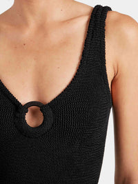 Coverage Celine Swim Tonal Covered Hoops - Black