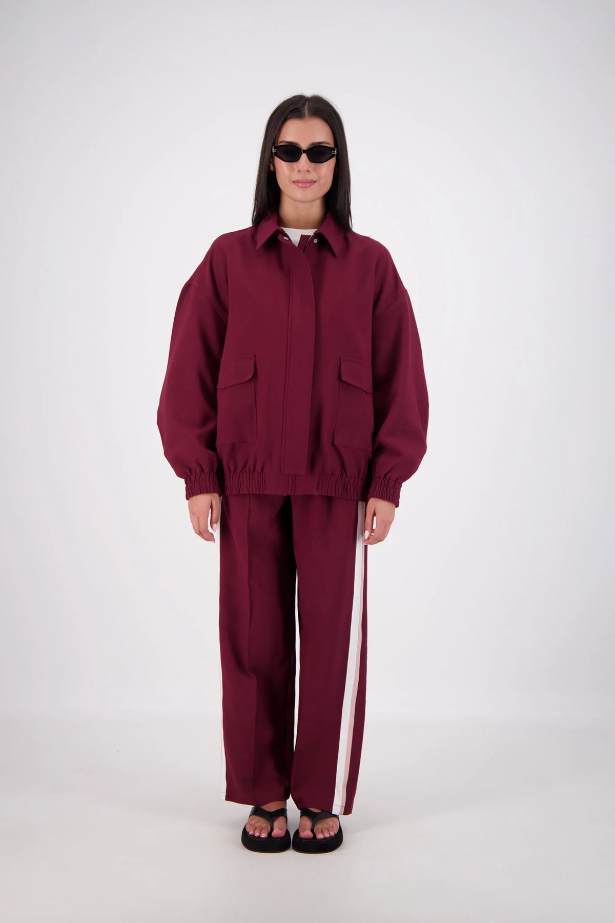Ischia Bomber Jacket - Plum