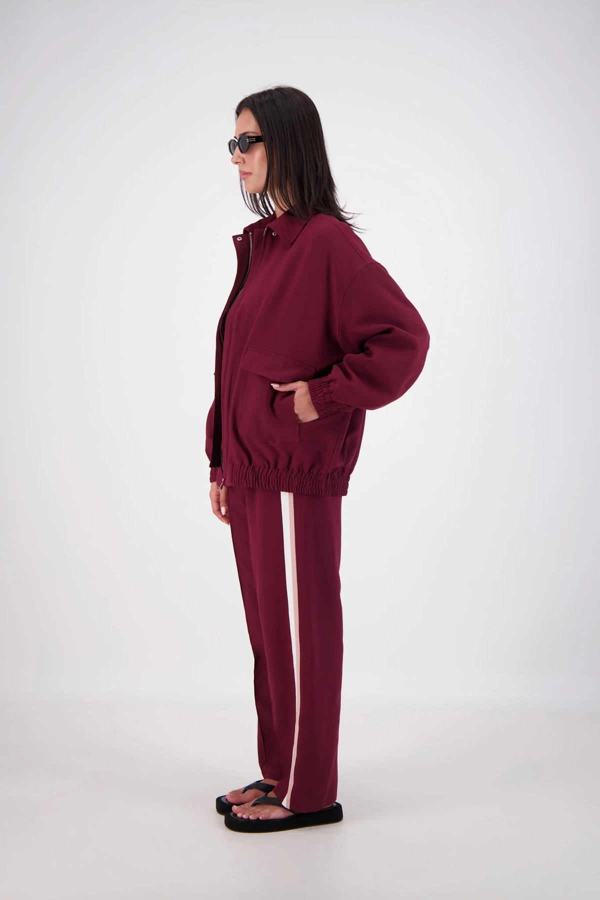 Ischia Bomber Jacket - Plum