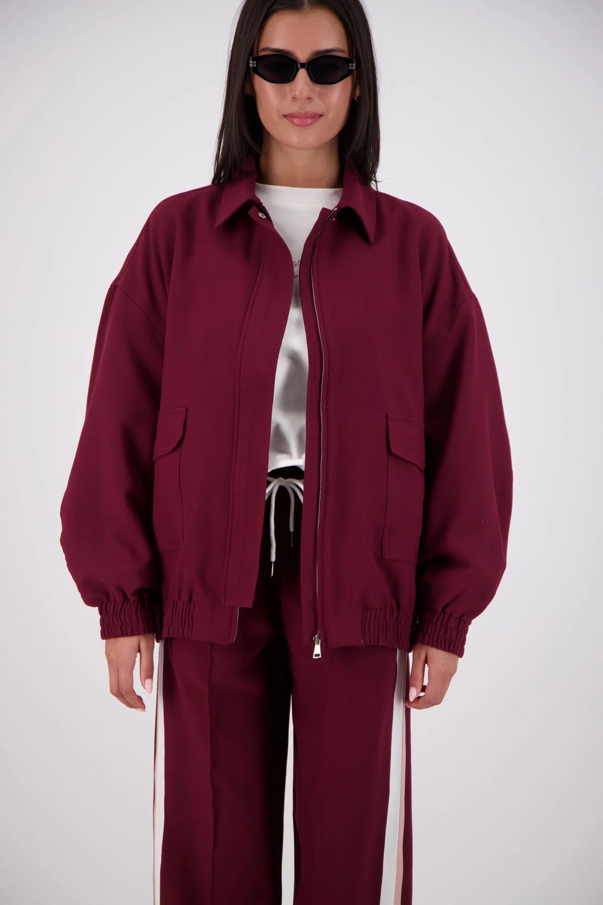 Ischia Bomber Jacket - Plum