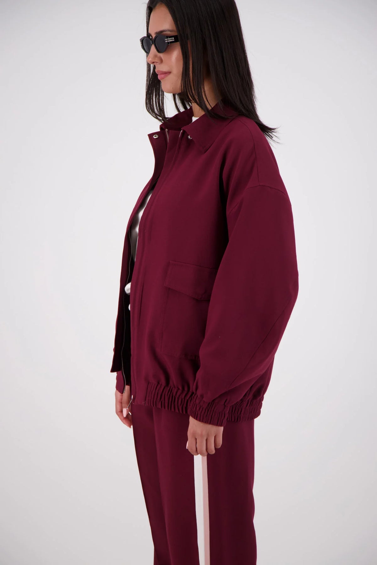 Ischia Bomber Jacket - Plum