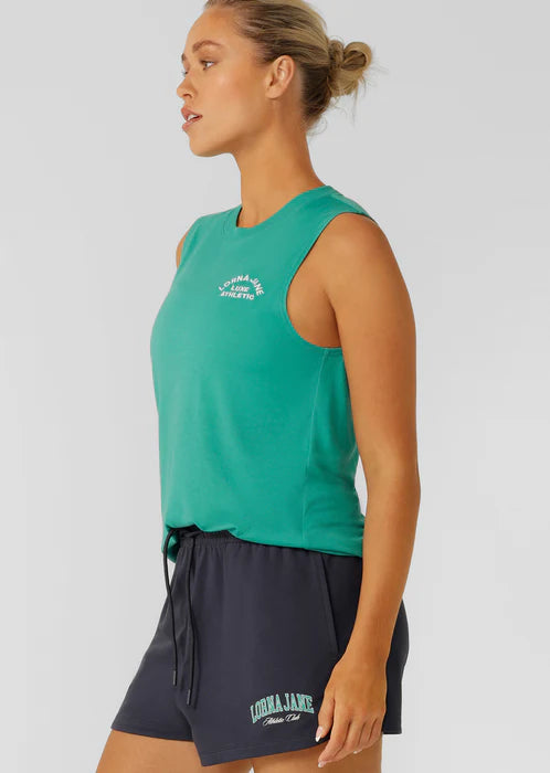 Lotus Muscle Tank - Jewel Jade Green