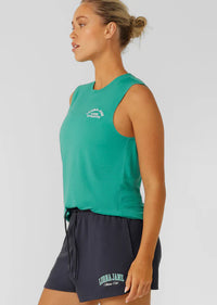 Lotus Muscle Tank - Jewel Jade Green