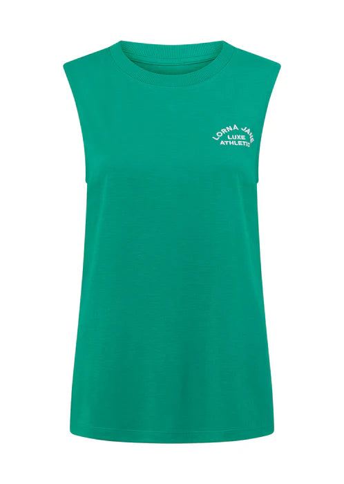 Lotus Muscle Tank - Jewel Jade Green