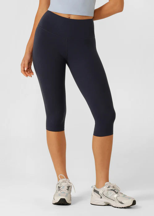 Lotus No Chafe Phone Pocket 3/4 Leggings - Platinum Navy