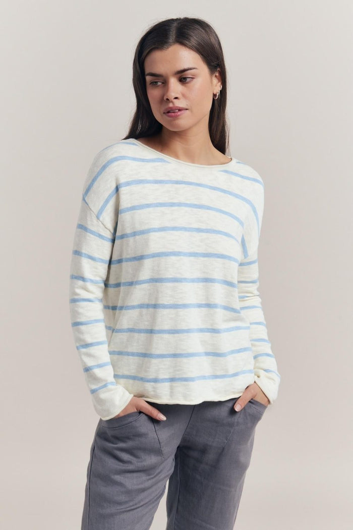 Minnie Top - Milk/Blue