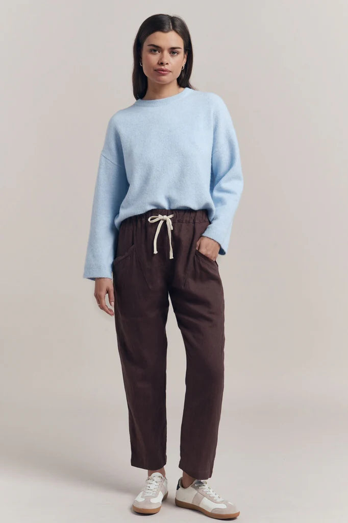 Luxe Linen Pants - Chocolate