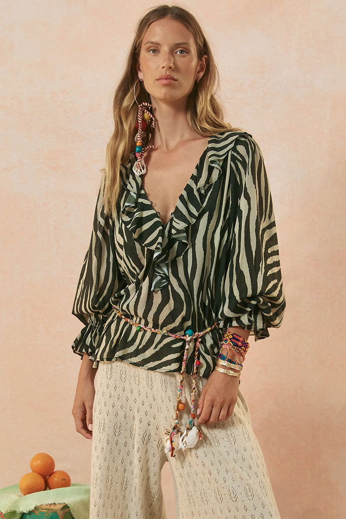 Zevra Blouse - Washed Charcoal