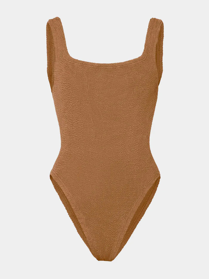 Square Neck Swim - Metallic Cocoa
