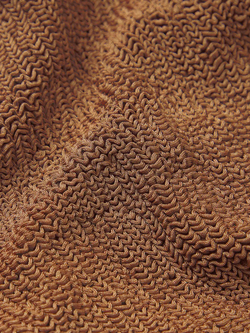 Square Neck Swim - Metallic Cocoa