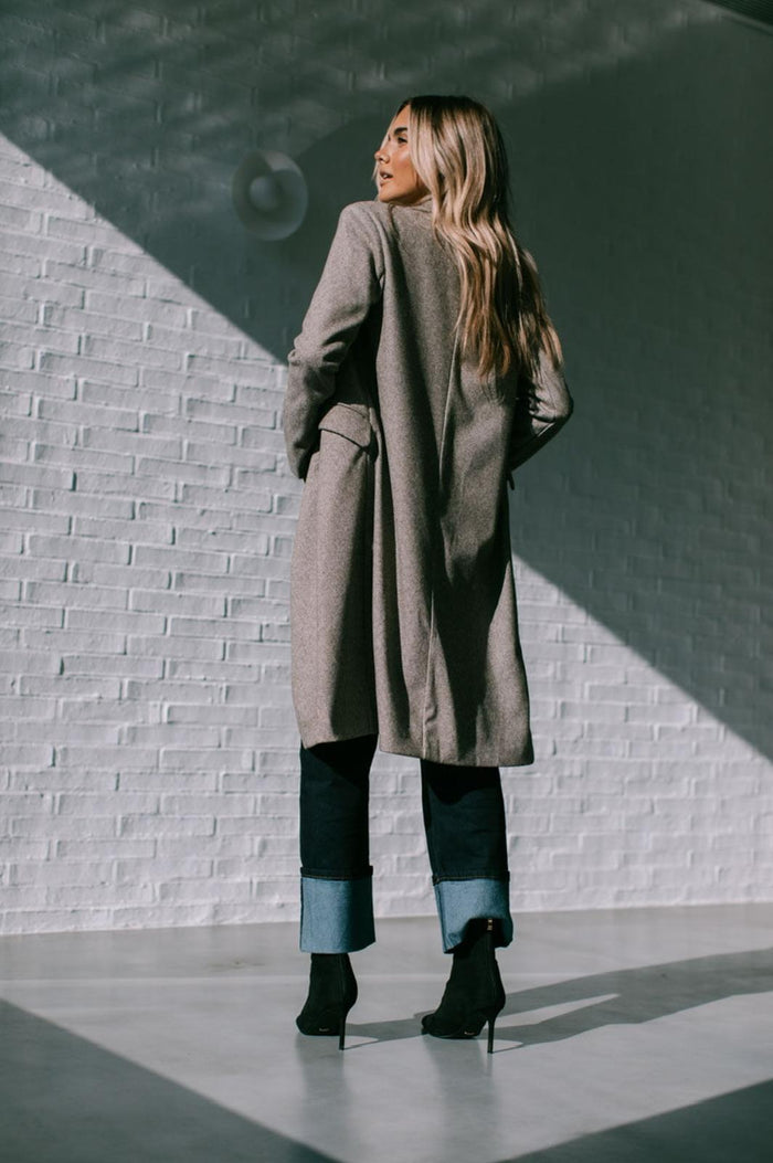 Waldorf Herringbone Coat - Mocha