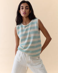 Stripe Sia Tank – Duck Egg