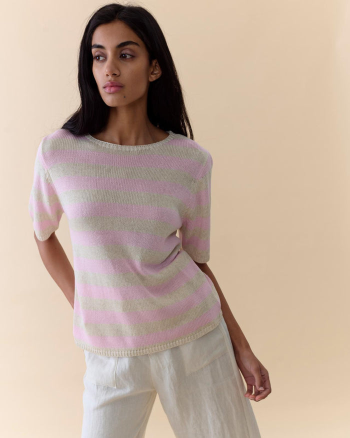 Stripe Summer Tee - Pink Stripe