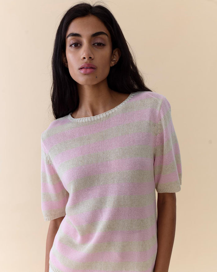 Stripe Summer Tee - Pink Stripe