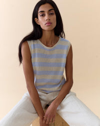 Stripe Sia Tank – Blue Stripe