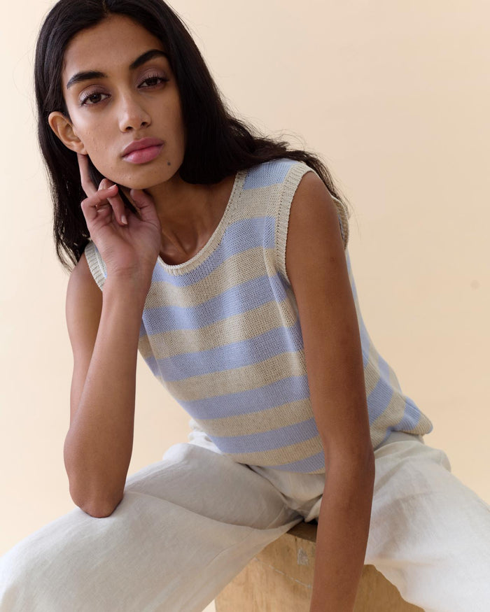 Stripe Sia Tank – Blue Stripe